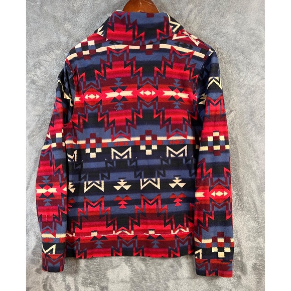 Lauren Ralph Lauren Shirt Womens XL Red Aztec Print Fleece Long Sleeve* - Picture 2 of 13